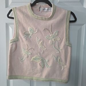 Vintage Robert Scott Ltd‎ Women's Size Medium Knit Vest With Butterflies